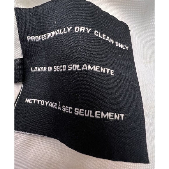 Jessica Simpson Boiled Wool Blend Dress Coat LARGE Ivory W/ Gold Zipper Chic - Picture 14 of 15